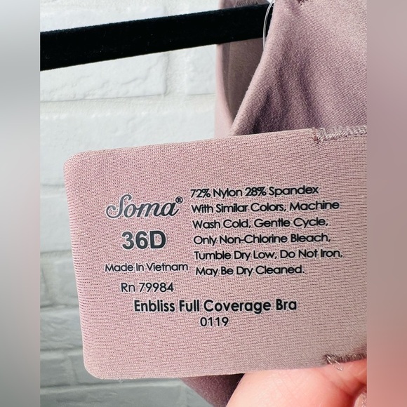 NWT Soma Enbliss Full Coverage Soft Lined Underwire Bra 36 D Mochaccino #0501 - Picture 8 of 13